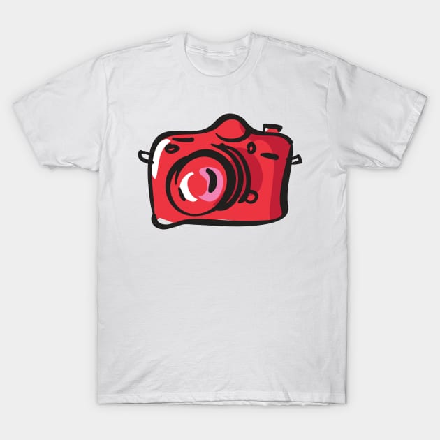 Red photo camera T-Shirt by burbuja